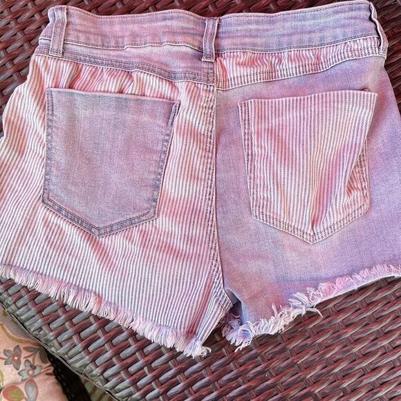 EUC-REWASH STRIPED JEAN SHORTS - Picture 6 of 7